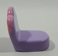 Small Light Purple and Pink 1" Tall Plastic Toy Chair Doll House Furniture