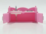 Hello Kitty Little Kitchen Sink Burner Cupboard and Bar Counter Set Pink and White Toy Dollhouse Furniture