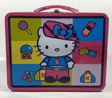 Rare 2007 Sanrio Hello Kitty Embossed Tin Metal Lunch Box