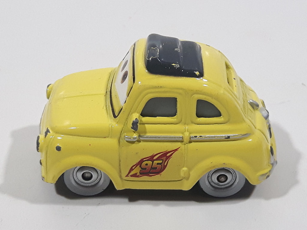 Disney Pixar Cars Fiat 500 Luigi Yellow Die Cast Toy Car Vehicle W2097 ...