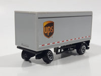 UPS Semi Trailer Tandem Pup Grey Die Cast Toy Car Vehicle No Hitch