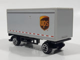 UPS Semi Trailer Tandem Pup Grey Die Cast Toy Car Vehicle No Hitch