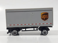 UPS Semi Trailer Tandem Pup Grey Die Cast Toy Car Vehicle No Hitch