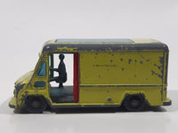 Vintage 1960s Husky Commer 'Walk-Thru' Van Lime Green Die Cast Toy Car Vehicle with Sliding Doors Made in Gt. Britain