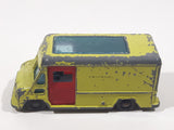 Vintage 1960s Husky Commer 'Walk-Thru' Van Lime Green Die Cast Toy Car Vehicle with Sliding Doors Made in Gt. Britain