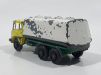 Vintage 1965 Lesney Matchbox Series No. 25 Petrol Tanker BP British Petroleum Yellow and Green Die Cast Toy Car Vehicle with Tilting Cab Made in England