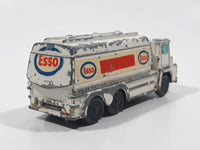Vintage 1960s Husky Models Tanker Esso White Die Cast Toy Car Vehicle Made in Gt. Britain