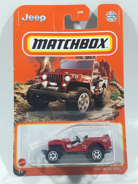 2021 Matchbox Jeep 1948 Willys Jeep Red Die Cast Toy Car Vehicle New in Package