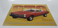 The New GTO From Pontiac "A flying machine for people who can't stand heights" 12 1/4" x 16" Tin Metal Sign