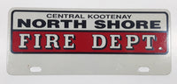 Central Kootenay North Shore Fire Dept Metal Vehicle License Plate Tag Topper 4 1/4" x 10"