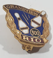 Grandview RIO 300 Game Bowling Award Enamel Metal Lapel Pin
