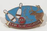 Caribou 5 Pin Bowling Association 200 Game Bowling Award Enamel Metal Lapel Pin