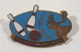 Caribou 5 Pin Bowling Association 500 Bowling Award Enamel Metal Lapel Pin