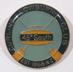 Lowburn Curling Club 45 South Est 1968 NZ Enamel Metal Lapel Pin