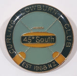 Lowburn Curling Club 45 South Est 1968 NZ Enamel Metal Lapel Pin