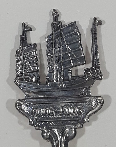 Hong Kong Junk Ship Travel Souvenir Silver Plated EPNS Metal Spoon