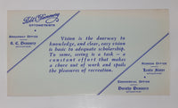 Vintage Robt. C. Demmery Optometrists Ink Blotter Paper Advertising Card