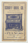 Antique Schaff Bros. Co Manufacturers Pianos Chicago Illinois and Huntington Indiana Brabant Needle Company Small Advertising Booklet