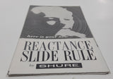 Vintage Shure Brothers Reactance Slide Rule Stereo Components Advertising Brochure Pamphlet