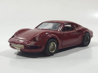 Shinsei Mini Power No. 405 Ferrari Dino 1/37 Scale Painted Dark Red Die Cast Toy Car Vehicle with Opening Doors