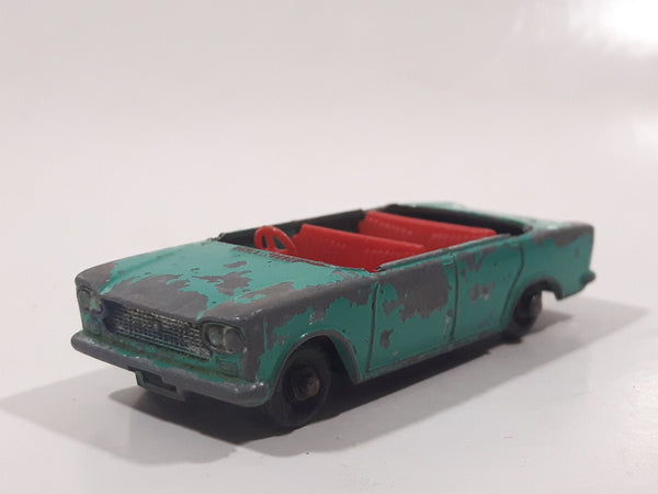 Vintage Lesney No. 56 Fiat 1500 Teal Die Cast Toy Car Vehicle Made in England