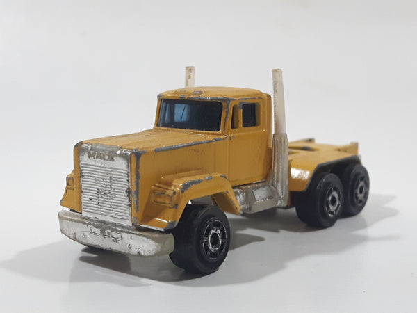 Majorette No. 297 Mack Dump Truck Yellow 1/100 Scale Die Cast Toy Car Vehicle