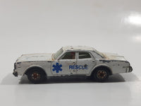 1980s Yatming Dodge Monaco White Rescue Die Cast Toy Car Emergency Vehicle