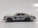 1980s Yatming Dodge Monaco White Rescue Die Cast Toy Car Emergency Vehicle