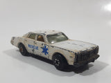 1980s Yatming Dodge Monaco White Rescue Die Cast Toy Car Emergency Vehicle