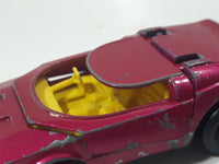 Vintage 1973 Lesney Matchbox Rolamatics No. 39 Clipper Magenta Dark Pink Die Cast Toy Car Vehicle