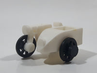 Motorcycle with Side Car White Plastic Toy Car Vehicle