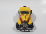 1986 Hot Wheels '37 Bugatti Yellow and Red Die Cast Toy Classic Luxury Car Vehicle