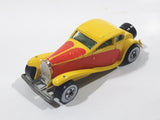 1986 Hot Wheels '37 Bugatti Yellow and Red Die Cast Toy Classic Luxury Car Vehicle