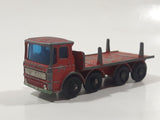 Vintage 1970s Lesney Matchbox Series Ergomatic Cab Pipe Truck Red Die Cast Toy Car Vehicle Made in England