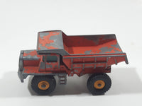 Vintage 1968 Lesney Matchbox Series No. 28 Mack Dump Truck Orange Die Cast Toy Car Vehicle