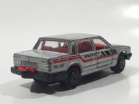 Majorette No. 230 Volvo 760 GLE Sedan Grey 1/61 Scale Die Cast Toy Car Vehicle with Opening Doors