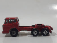 Vintage Yatming Ford F600 Cabover Semi Truck Tractor Rig Red Die Cast Toy Car Vehicle