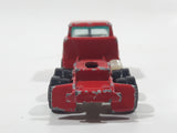 Vintage Yatming Ford F600 Cabover Semi Truck Tractor Rig Red Die Cast Toy Car Vehicle