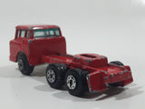 Vintage Yatming Ford F600 Cabover Semi Truck Tractor Rig Red Die Cast Toy Car Vehicle