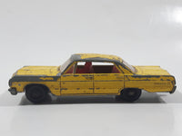 Vintage 1965 Lesney Matchbox Series No. 20 Chevrolet Impala Taxi Cab Yellow Die Cast Toy Car Vehicle