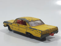 Vintage 1965 Lesney Matchbox Series No. 20 Chevrolet Impala Taxi Cab Yellow Die Cast Toy Car Vehicle