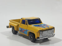 Vintage Soma Super Wheels 1973-80 Chevy Stepside Pickup Truck Yellow Die Cast Toy Car Vehicle Made in Hong Kong