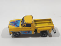 Vintage Soma Super Wheels 1973-80 Chevy Stepside Pickup Truck Yellow Die Cast Toy Car Vehicle Made in Hong Kong