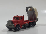 1989 Hot Wheels Peterbilt Cement Mixer Truck Red Die Cast Toy Car Vehicle