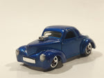 2009 Hot Wheels Custom 41 Willys Coupe Metalflake Blue Die Cast Toy Classic Car Vehicle