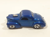 2009 Hot Wheels Custom 41 Willys Coupe Metalflake Blue Die Cast Toy Classic Car Vehicle