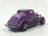 1989 Hot Wheels Classics 3-Window '34 Purple Die Cast Toy Car Hot Rod Vehicle