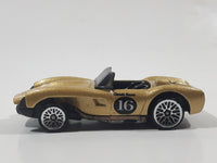 1998 Hot Wheels Ferrari 250 Metallic Gold Die Cast Toy Car Vehicle