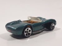 1996 Hot Wheels Ferrari 250 Metallic Metalflake Dark Green Die Cast Toy Car Vehicle