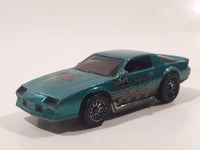 1999 Hot Wheels Camaro Z28 Metalflake Aqua Green Die Cast Toy Car Vehicle